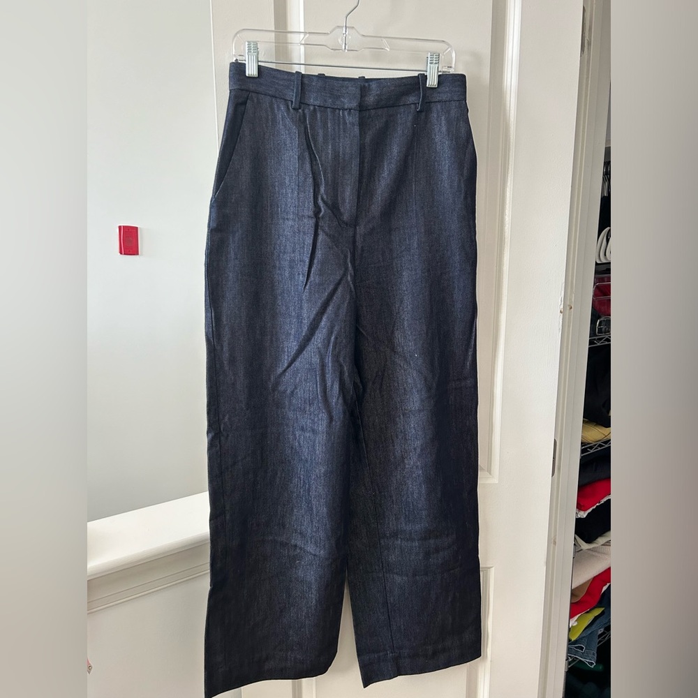 COS wide leg denim trouser, size US8